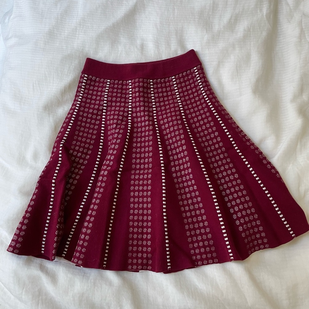 BCBG MAXAZRIA Burgundy Sweater Skirt NWT